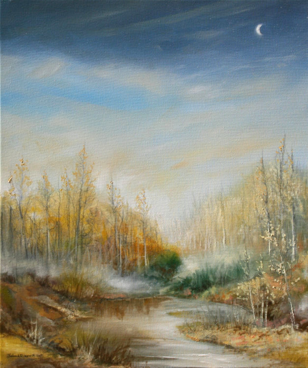 Along Mill Creek painting by Richard Dixon