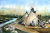 Richard Dixon Original Painting: Sarcee Encampment on Mill Creek